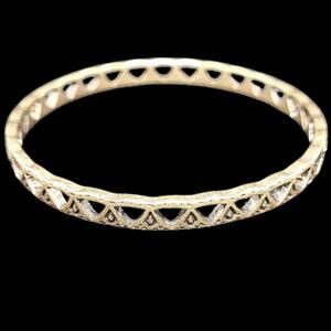 Brass Lattice Bengal Bracelet Bold Openwork Retro Accent Statement Jewelry‎